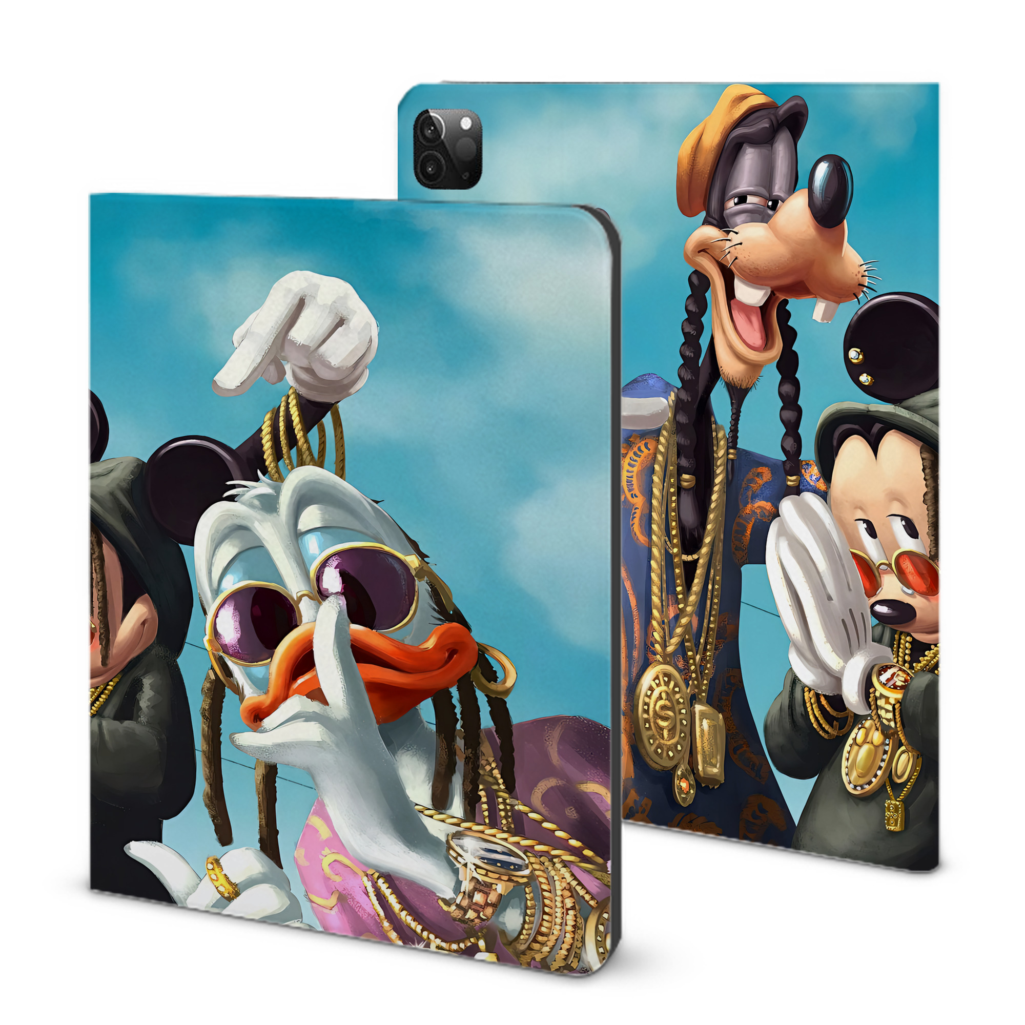 （画像用） ミッキーマウス Mickey Mouse IPadケース ペンホルダー付き ブックスタイルデザイン